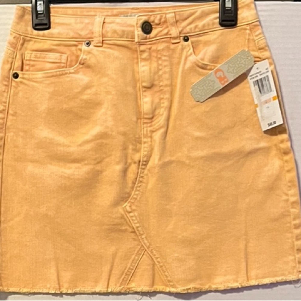 GB cute light orange denim skirt Small NWT - Picture 2 of 6